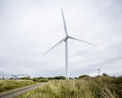 Uma turbina eólica